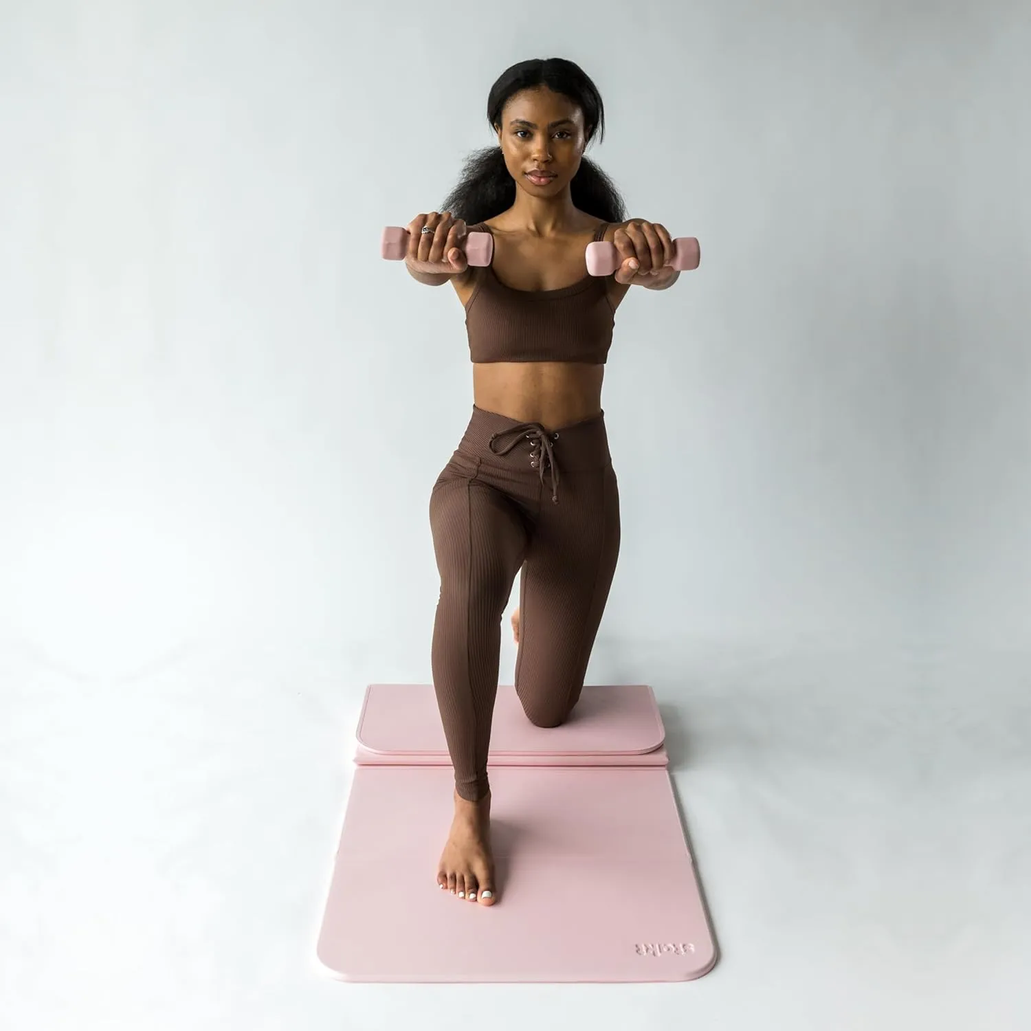 Foldable Multi-Purpose Fitness & Yoga/Pilates Mat, Workout Mat with Non-Slip Surface, Portable & Lightweight, For Studio or Home Use, As Seen on Shark Tank