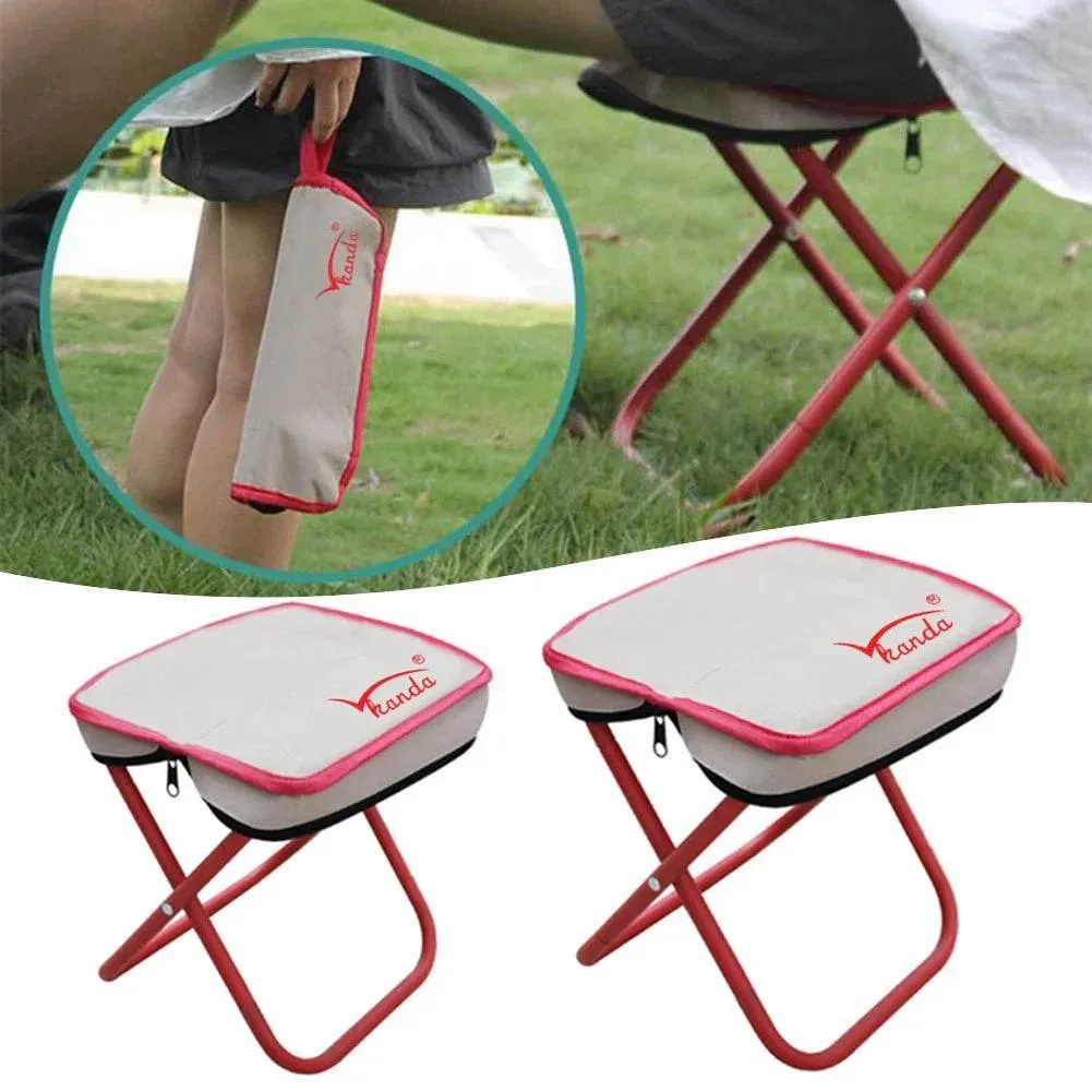 Foldable Stainless Steel Stool - Lightweight Space-Saving Design