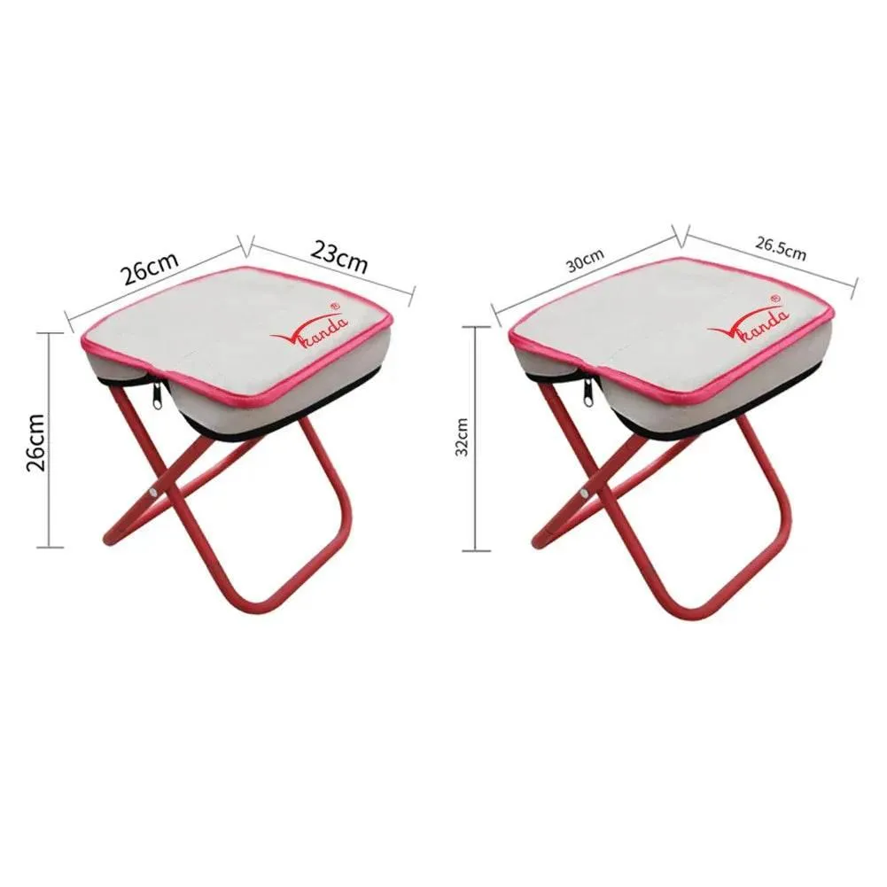 Foldable Stainless Steel Stool - Lightweight Space-Saving Design