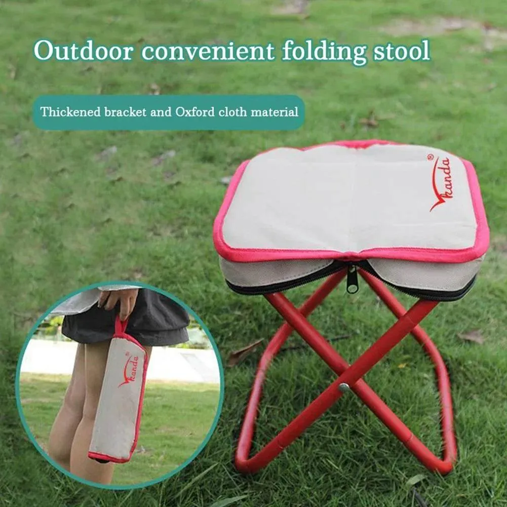Foldable Stainless Steel Stool - Lightweight Space-Saving Design