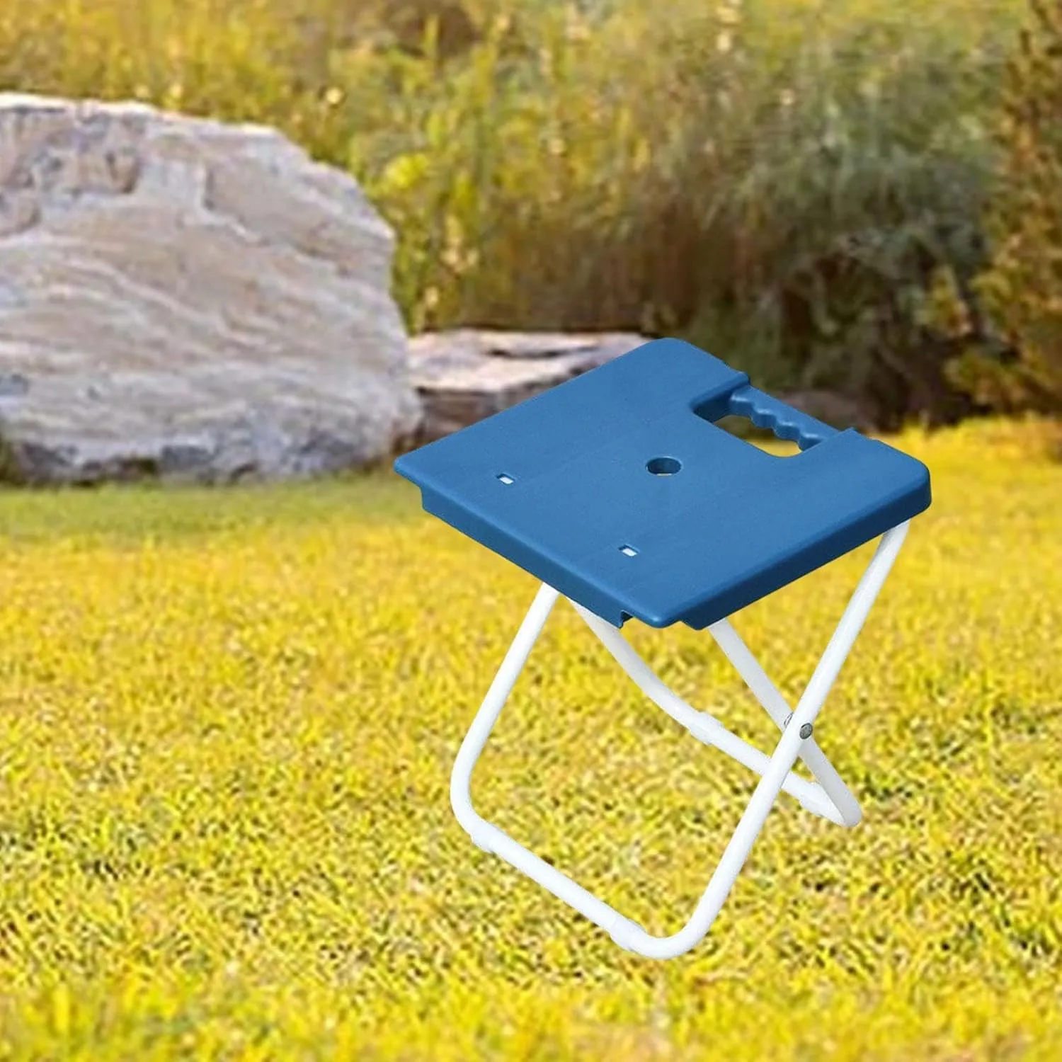 Foldable Stool Fishing Chair Multifunctional Easy to Carry Outdoor Portable Seat Train Seating Stool for Balcony Traveling