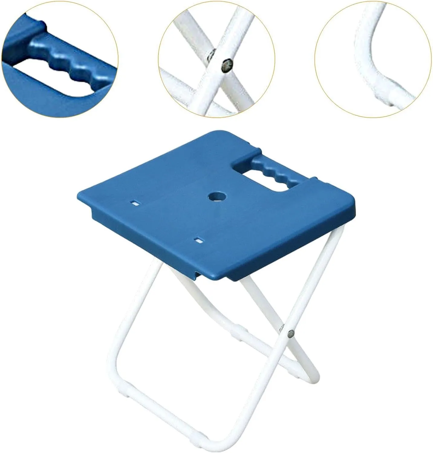 Foldable Stool Fishing Chair Multifunctional Easy to Carry Outdoor Portable Seat Train Seating Stool for Balcony Traveling