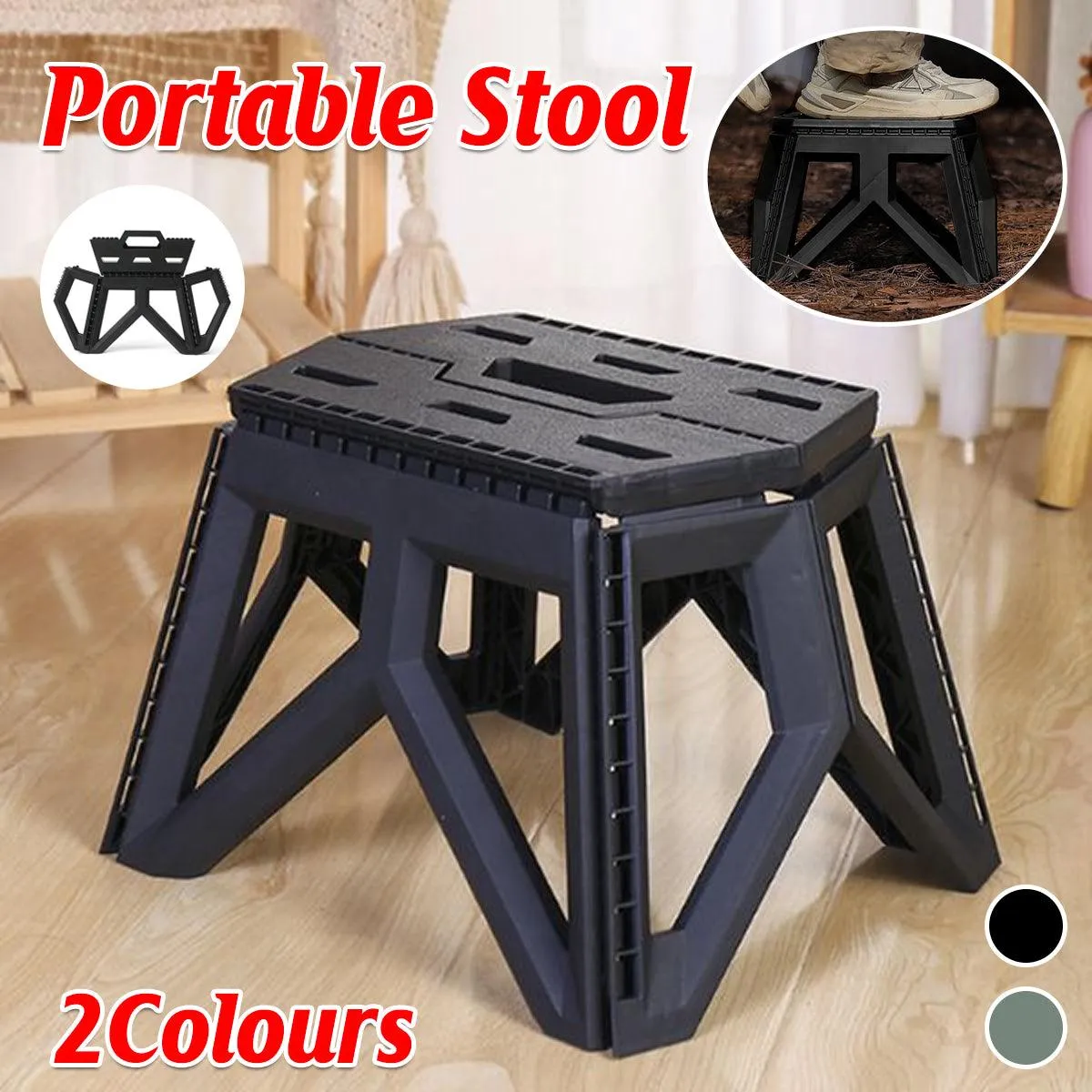 Foldable Stool Portable Fishing Stool Compact Folding Small Bench Outdoor Seat