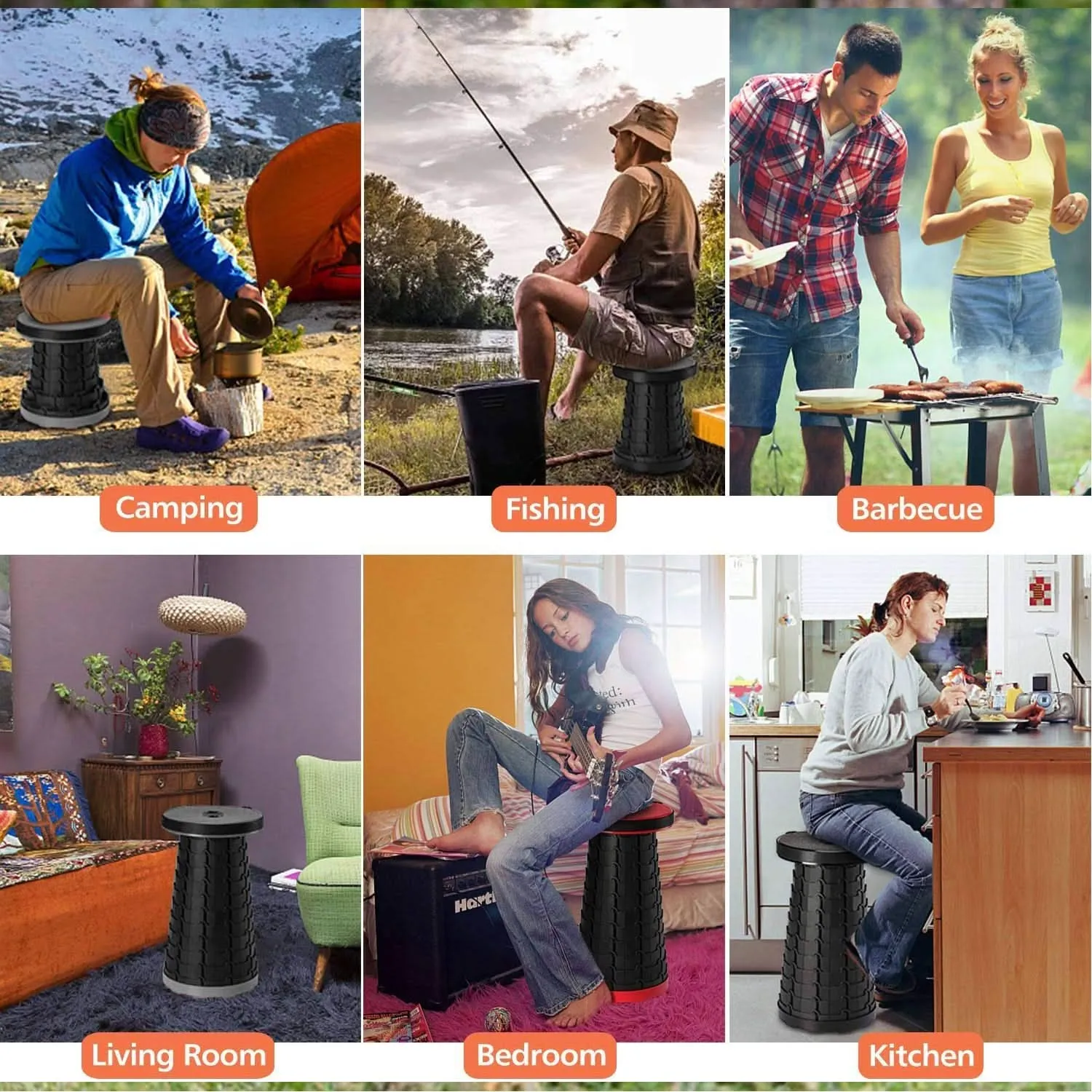 Foldable Telescopic Stool (Adults & Kids)