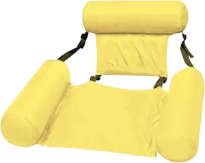Foldable Water Inflatable Floating Bed backrest Floating Row Water Floating Chair Lounger Water Hammock for The Beach and Pool