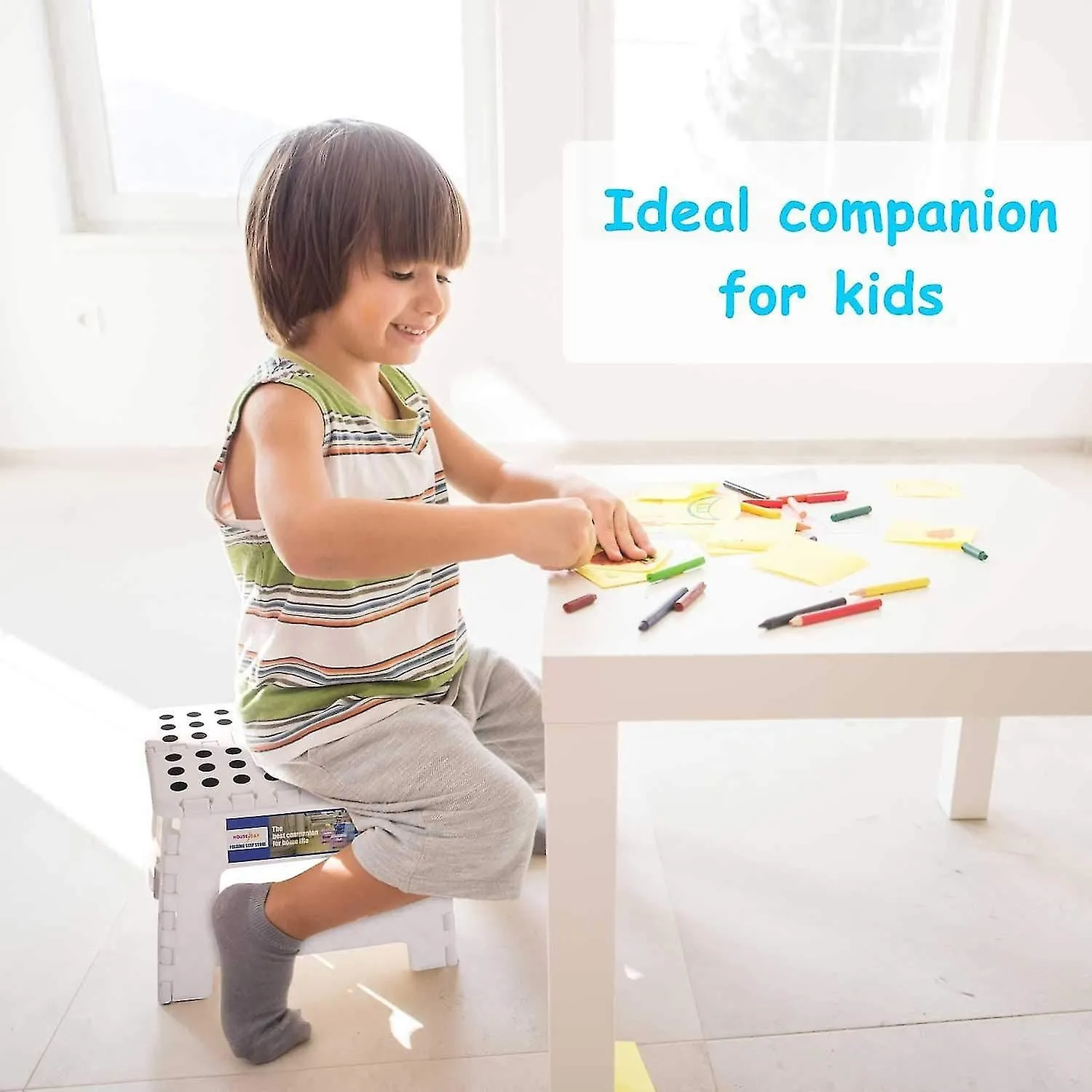 Folding And Portable Stool For Kids And Adults, Small Plastic Foldable Step Stoo