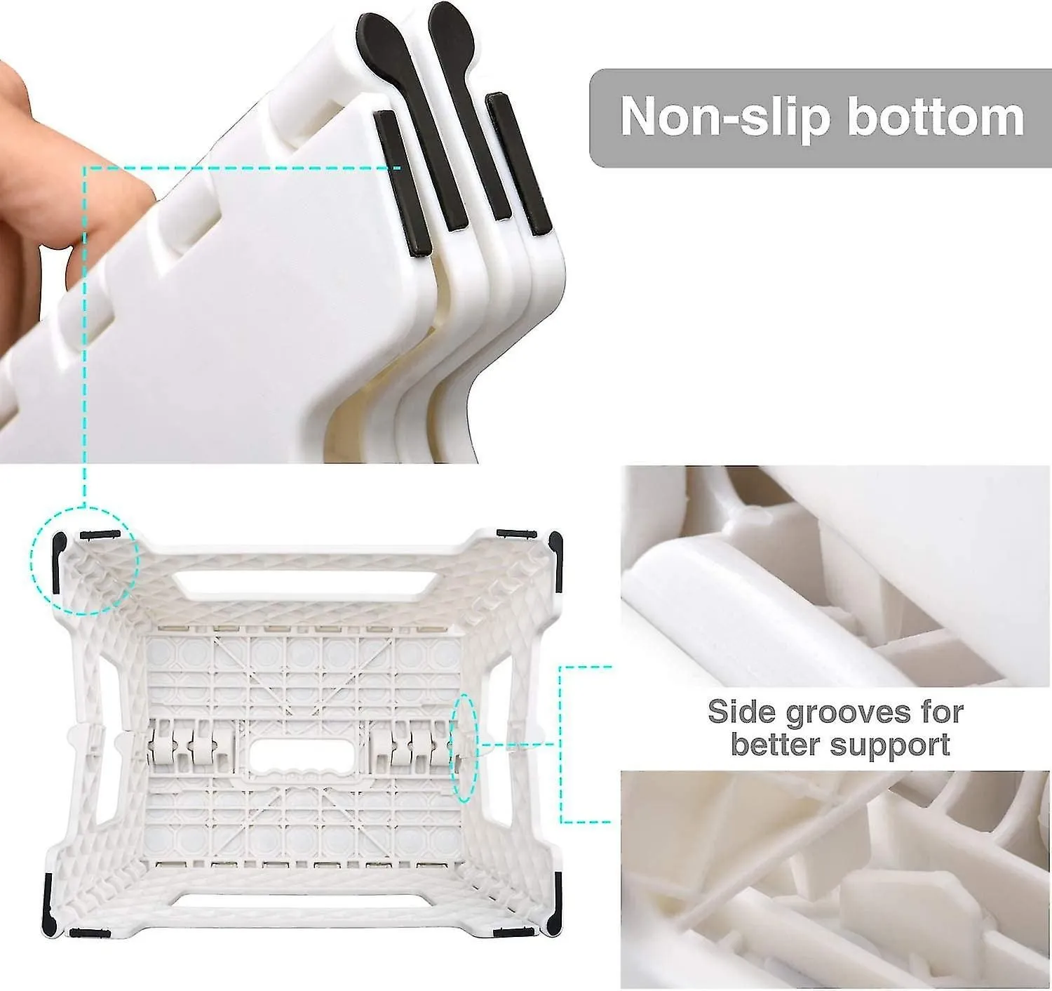 Folding And Portable Stool For Kids And Adults, Small Plastic Foldable Step Stoo