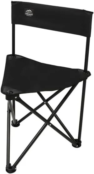 Folding Camping Tripod Stool w/Backrest,Carry Bag,Lightweight Portable Outdoor Lawn Chairs Compact for Adults Fishing,Hunting,Travel,Black