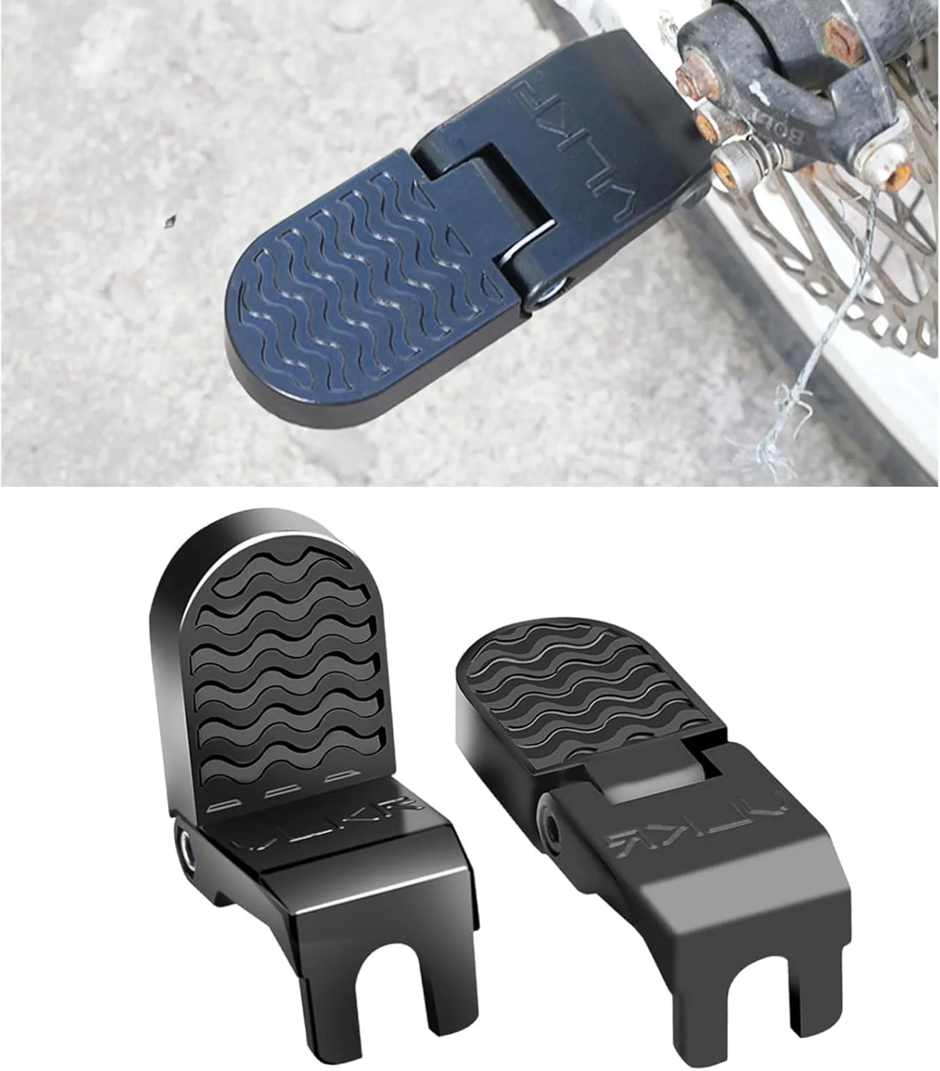 Folding Rear Bicycles Footrest Pedals Nonslip Electric Bike Foot Peg Aluminum Alloy Bicycles Foot Peg