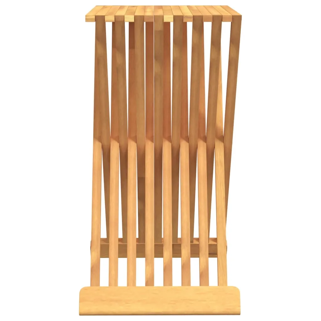 Folding Stool 15.7"x12.8"x27.6" Solid Wood Teak