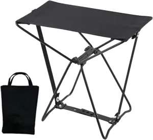 Folding Stool Camping Stool with Carry Bag Sturdy Compact Foldable Chair Foot Stool for Garden Travel Outdoor Backyard