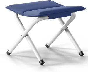 Folding Stools,Portable Folding Stool Adult Outdoor Train Small Bench, Thick Folding Stool-Camping Stools Folding Step Stool Fishing Stool,34X33X33cm (Blue)