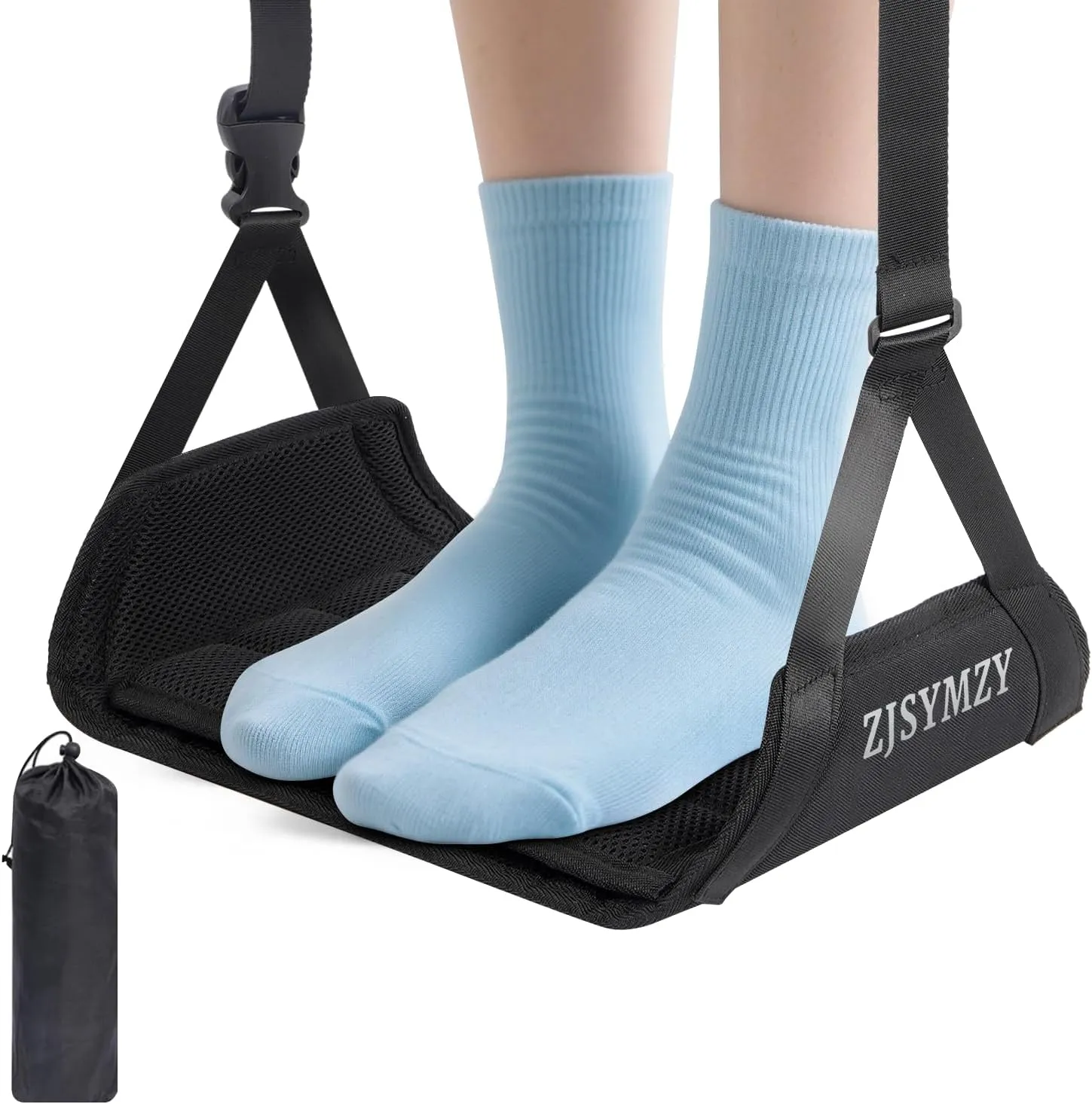 Foot Hammock for Plane Travel,Anti-Squeeze Airplane Foot Rest with Extended Adjustment Strap, Leg Hammock for Airplane Travel Essentials,Plane Foot Hammock to Relax Your Feet