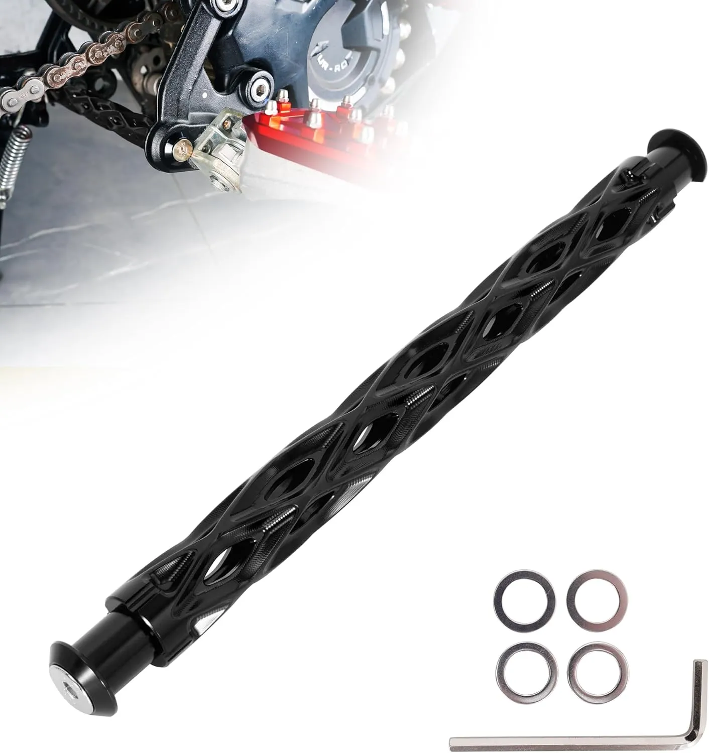 Foot Pegs Support Brace Novel Design for Sur Ron 6061 Aluminum for Sur Ron Surron Light Bee X/S Segway X260 X160 Electric Bike Dirt Bike, Black