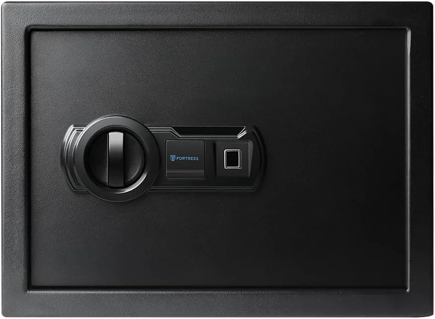 Fortress Personal Safe with Biometric Lock, Black