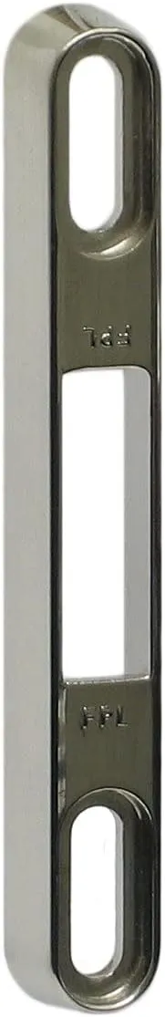 FPL #3-45-S Sliding Glass Door Replacement Mortise Lock with Adapter Plate, 4-5/8” Screw Holes, 45 Degree Keyway- Satin Nickel Finish