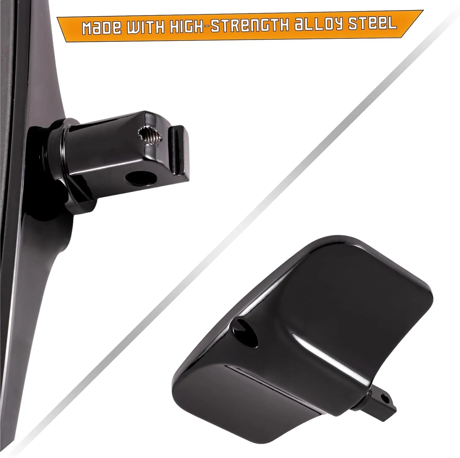 Front Rear Rider Passenger Floorboard FootPeg for Victory/Indian (Skull, Black)