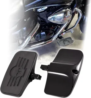 Front Rear Rider Passenger Floorboard FootPeg for Victory/Indian (Skull, Black)