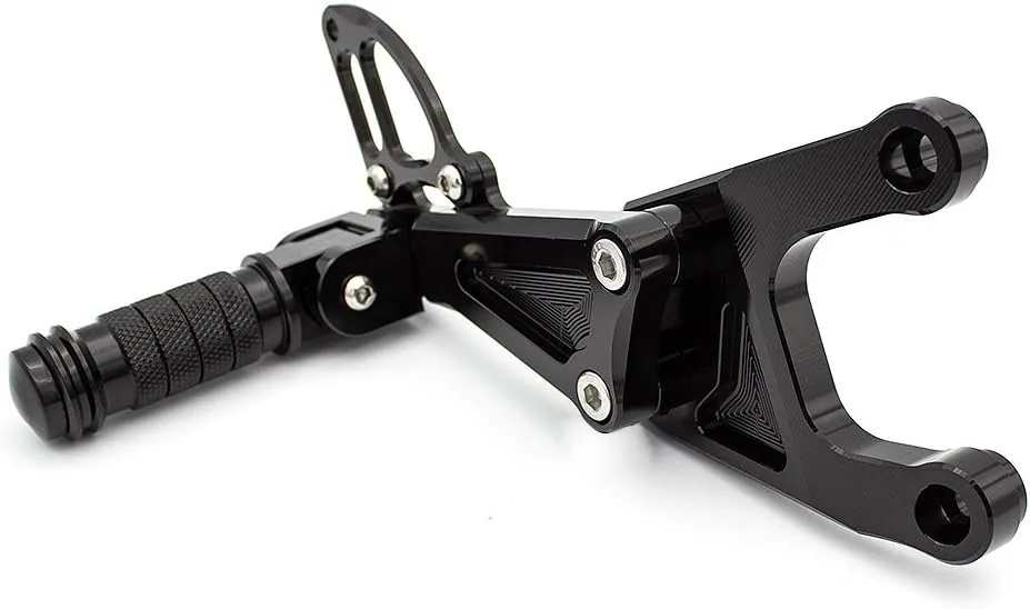 FXCNC CNC CNC Billet Motorcycle Adjustable Rearsets Foot Pegs Rear Set Compatible with Benelli TNT 125 135 TNT125 TNT135 BJ125 2016 2017 2018 2019 2020 2021