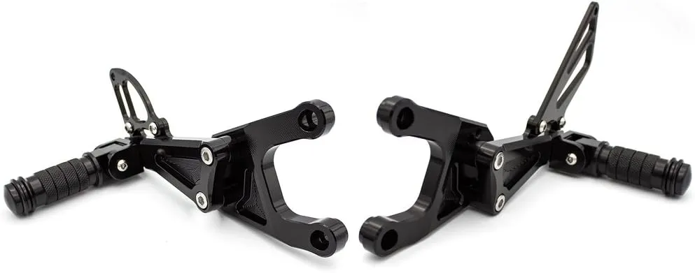 FXCNC CNC CNC Billet Motorcycle Adjustable Rearsets Foot Pegs Rear Set Compatible with Benelli TNT 125 135 TNT125 TNT135 BJ125 2016 2017 2018 2019 2020 2021