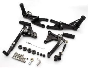 FXCNC CNC CNC Billet Motorcycle Adjustable Rearsets Foot Pegs Rear Set Compatible with Benelli TNT 125 135 TNT125 TNT135 BJ125 2016 2017 2018 2019 2020 2021