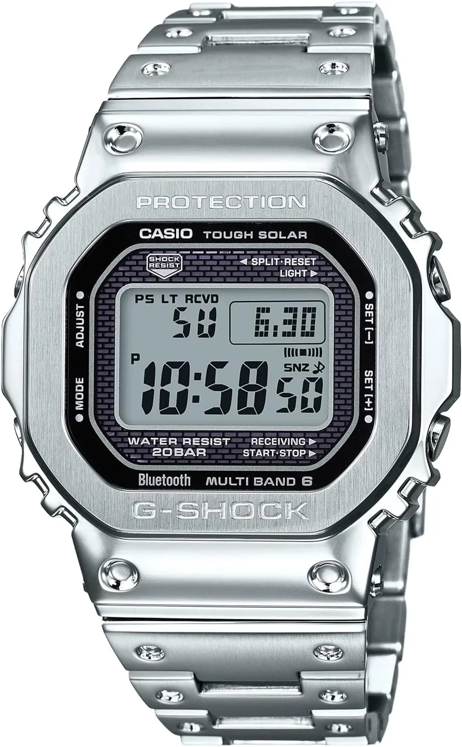 G-Shock by Casio Men's Standard Digital GMW-B5000-D1 Watch Silver, Silver, Modern