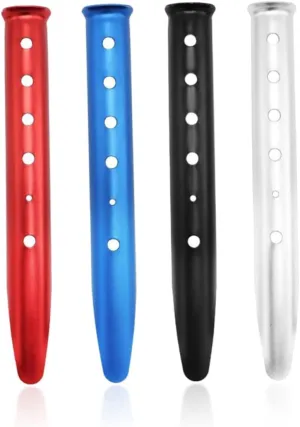 GALPADA Camping Tent Pegs 4 Pack Metal Ground Stakes Strong Aluminum Alloy Stakes for Tents Awnings and