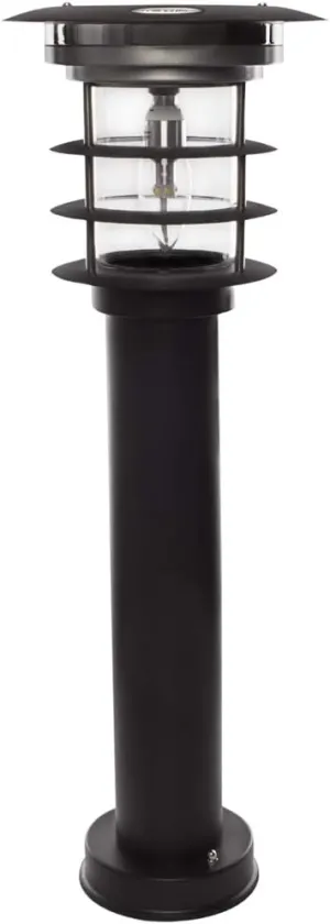 Gama Sonic Solar Pathway Light, Stainless Steel Bollard LED Lamp, Waterproof Outdoor Landscape Lights (GS-214)