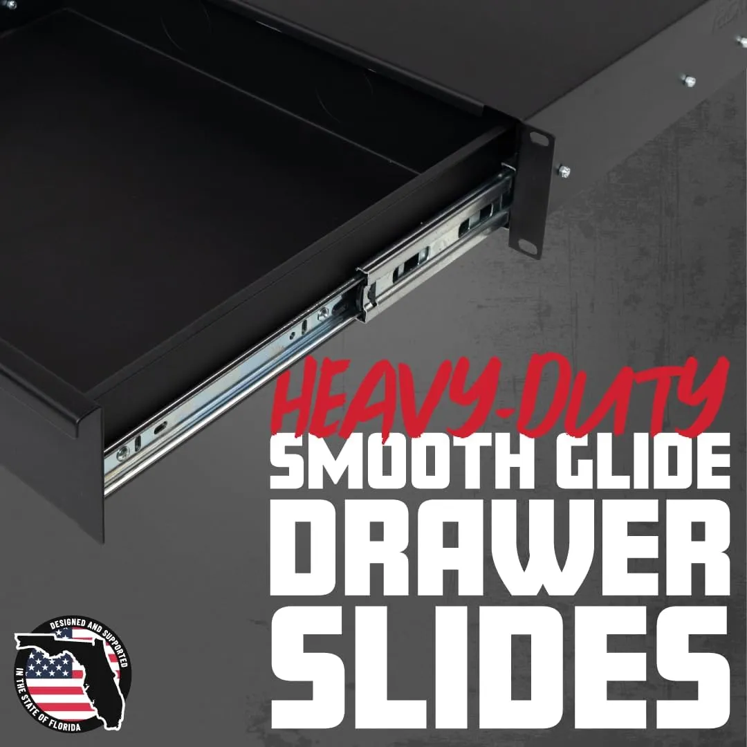 Gator Rackworks Standard 3U Rack Mount Drawer with Foam Interior and Lock, 14.2" Deep (GRW-DRWDF3)