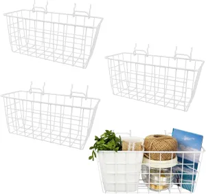 G.CORE 4 Pack Pegboard Baskets, Metal Shelves Hooks to 1/8" 1/4" Peg Boards, Peg Board Baskets Bins Set - Organize Tools Workbench Accessories Garage Storage Wall Mount Organizer Attachments