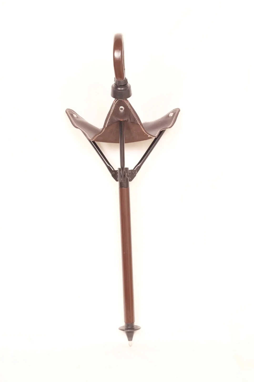 Genuine Leather Camping Stool | Folding Shooting Stick