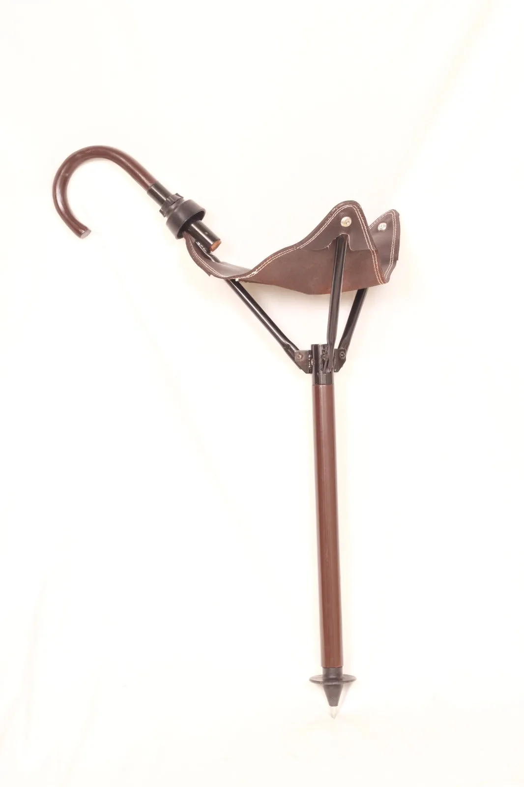 Genuine Leather Camping Stool | Folding Shooting Stick