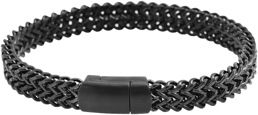 Geoffrey Beene Men’s Stainless Steel Double Franco Chain Bracelet