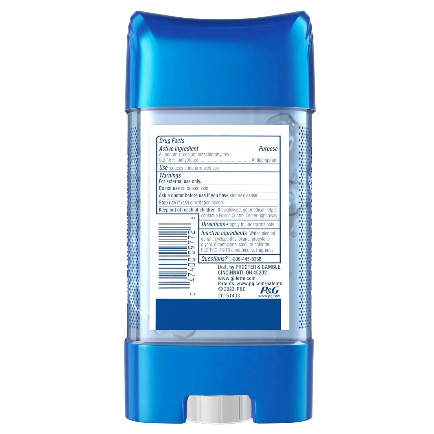 Gillette Anti-perspirant/deodorant Clear Gel (Pack of 6)