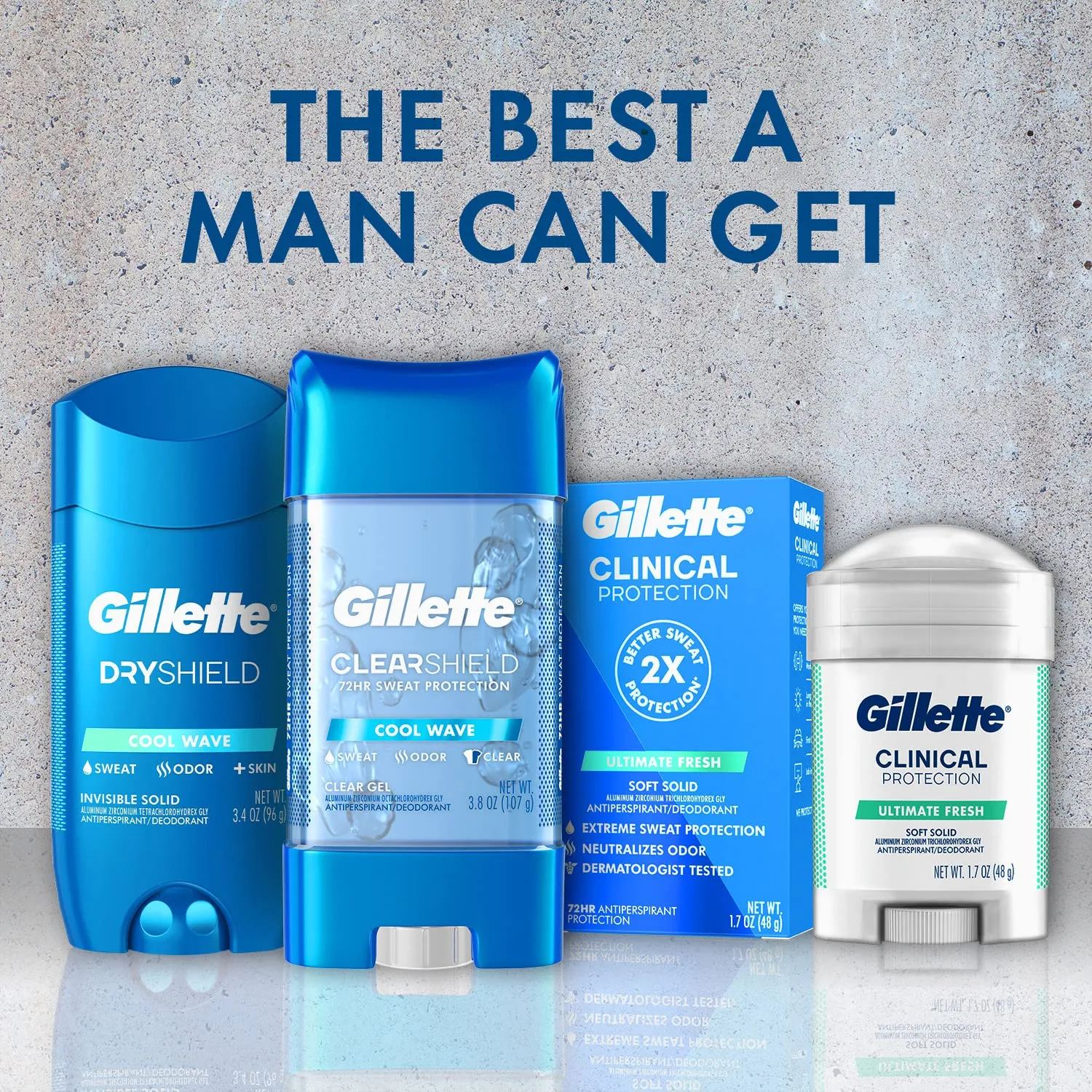 Gillette Anti-perspirant/deodorant Clear Gel (Pack of 6)