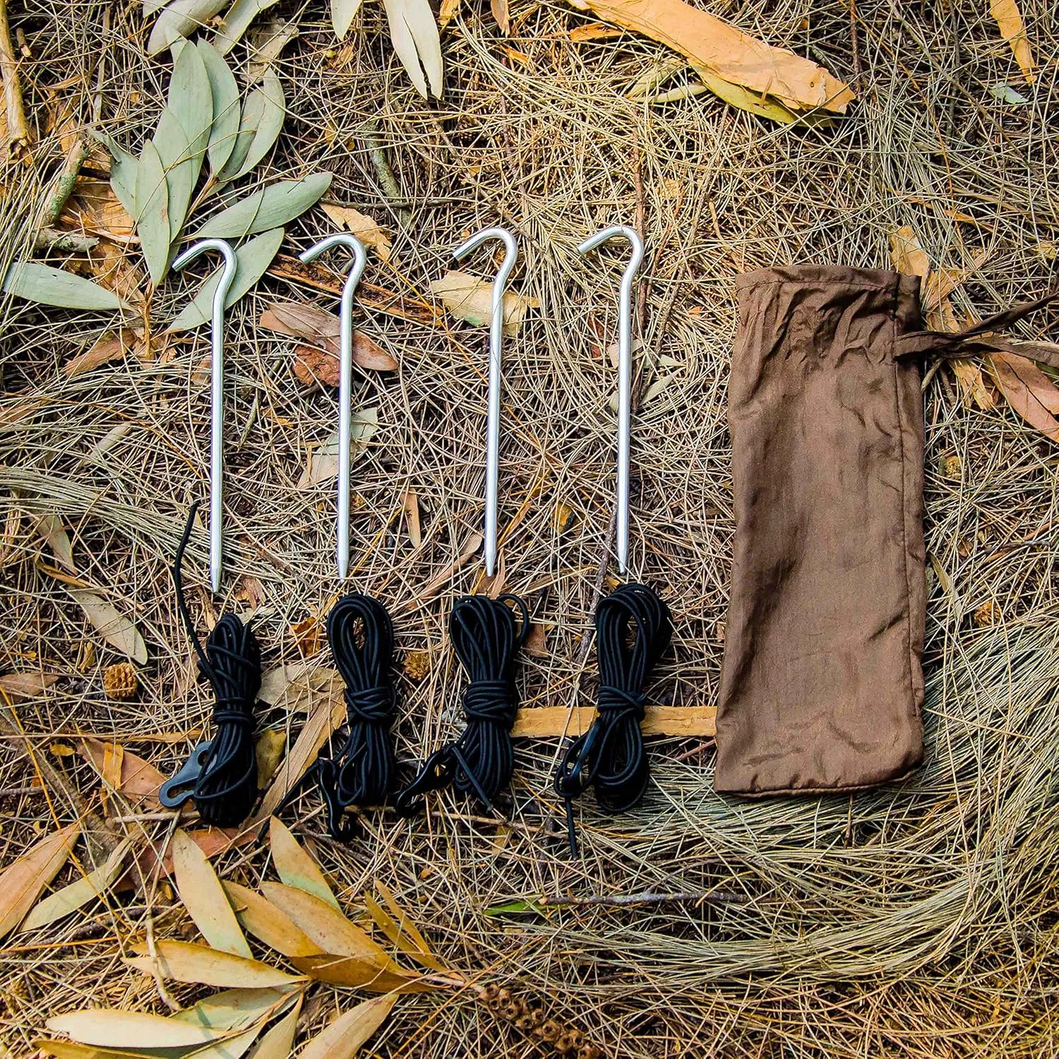 Go Camping Hammock 2.0 w/ Built-In Mosquito Net - Slate Gray by Go Outfitters: 11' Long X 64" Wide |Includes 2 Premium Aluminum Carabiners, Rapid Deployment Bag, 4 Stakes & 4 Shock Cords