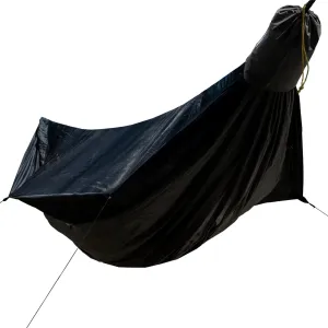Go Camping Hammock 2.0 w/ Built-In Mosquito Net - Slate Gray by Go Outfitters: 11' Long X 64" Wide |Includes 2 Premium Aluminum Carabiners, Rapid Deployment Bag, 4 Stakes & 4 Shock Cords