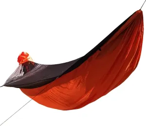 Go Camping Hammock 2.0 w/ Built-In Mosquito Net - Slate Gray by Go Outfitters: 11' Long X 64" Wide |Includes 2 Premium Aluminum Carabiners, Rapid Deployment Bag, 4 Stakes & 4 Shock Cords