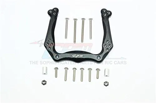 GPM For Traxxas Slash Pro 2WD Short-Course Truck Upgrade Parts Aluminum Adjustable Front Damper Mount - 1Pc Set Black