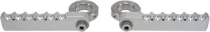 GS1 Highway Peg Set 1" / 25.4MM SILVER (Compatible with BMW 2013 & newer R1200GS A & R1250GS A OEM Crash Bars, Aoodized Aluminum with Stainless Steel Collars)