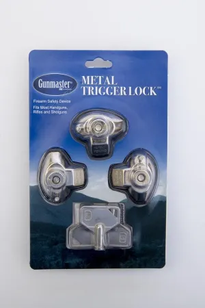 Gunmaster 38295/MTL 100 Metal Trigger Lock, Triple, Clam Pack