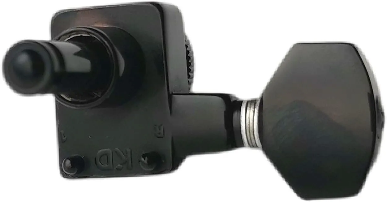 Guyker 6 In-line Guitar Locking Tuners – 1:18 Locking Tuning Key Pegs Tuners – Black
