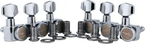 Guyker 6 In-line Guitar Locking Tuners – 1:18 Locking Tuning Key Pegs Tuners – Chrome