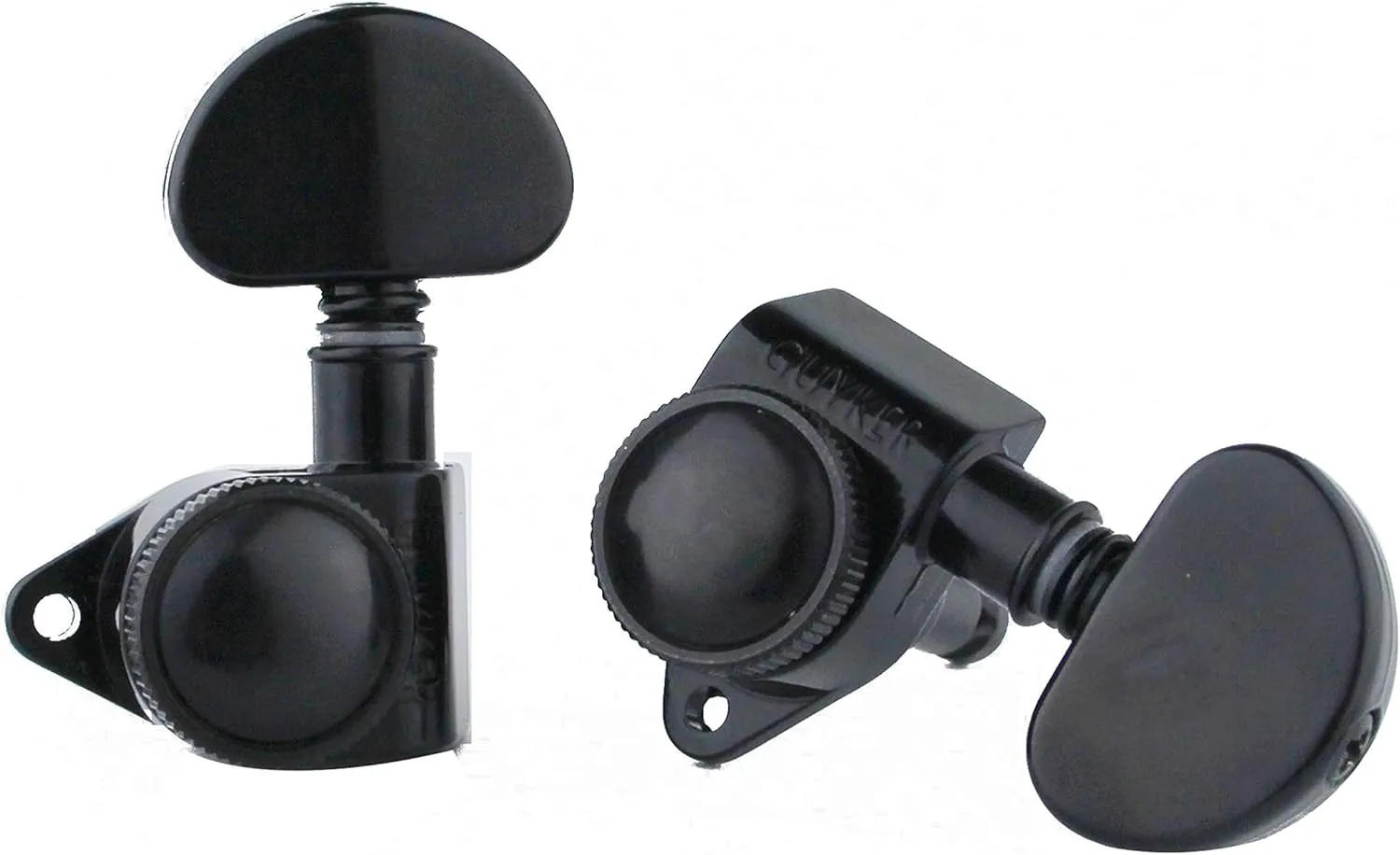 Guyker Guitar Locking Tuners (3L   3R) - 1:21 High End Roto-Grip Rotomatic Lock String Tuning Key Pegs Machine Head with Big Handle Replacement for Electric, Folk or Acoustic Guitars - Black