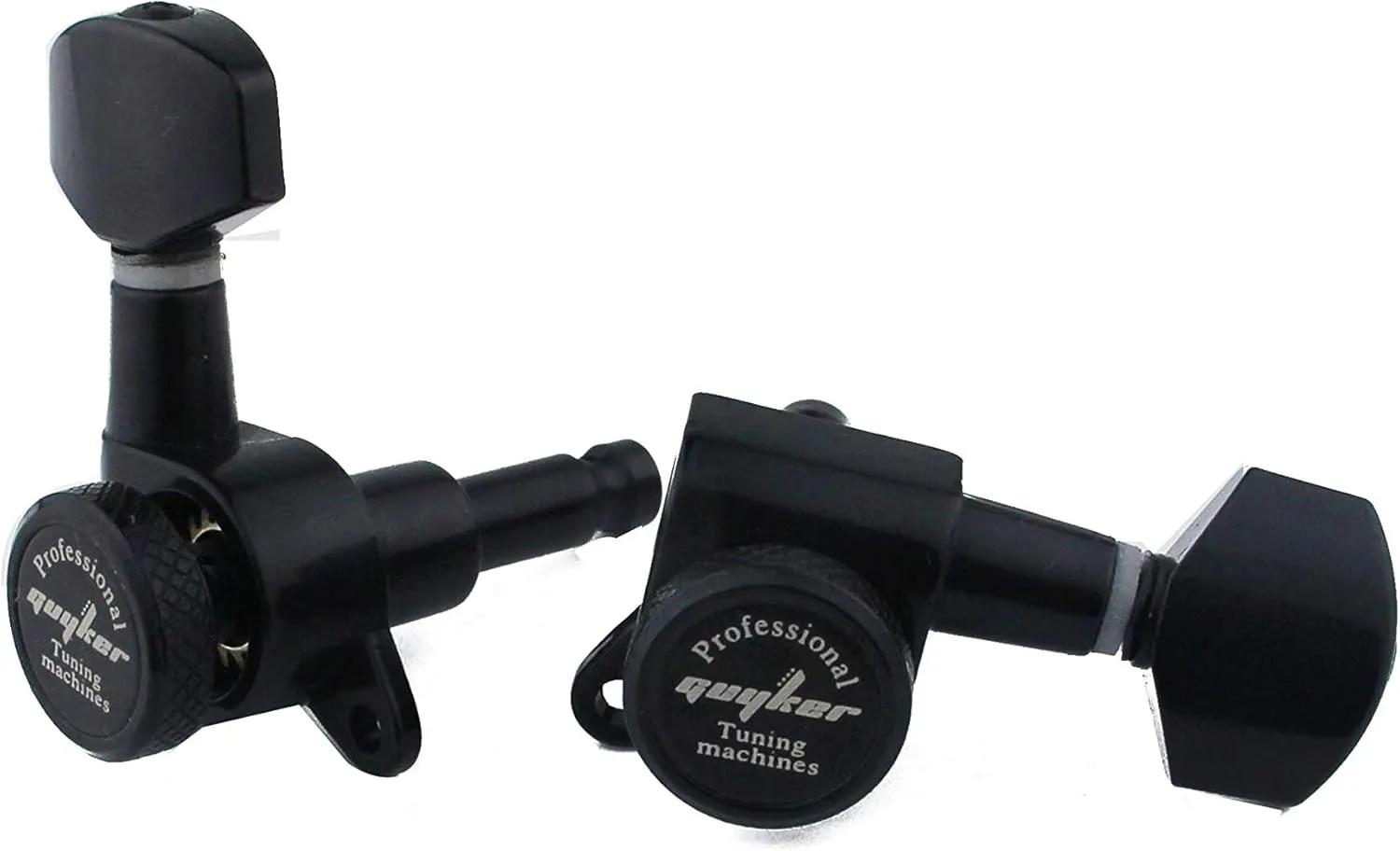 Guyker Guitar Locking Tuners (3L   3R Handed) - 1:18 Lock String Tuning Key Pegs Machine Head with Hexagonal Handle Replacement for ST TL SG LP Style Electric, Folk or Acoustic Guitars - Black