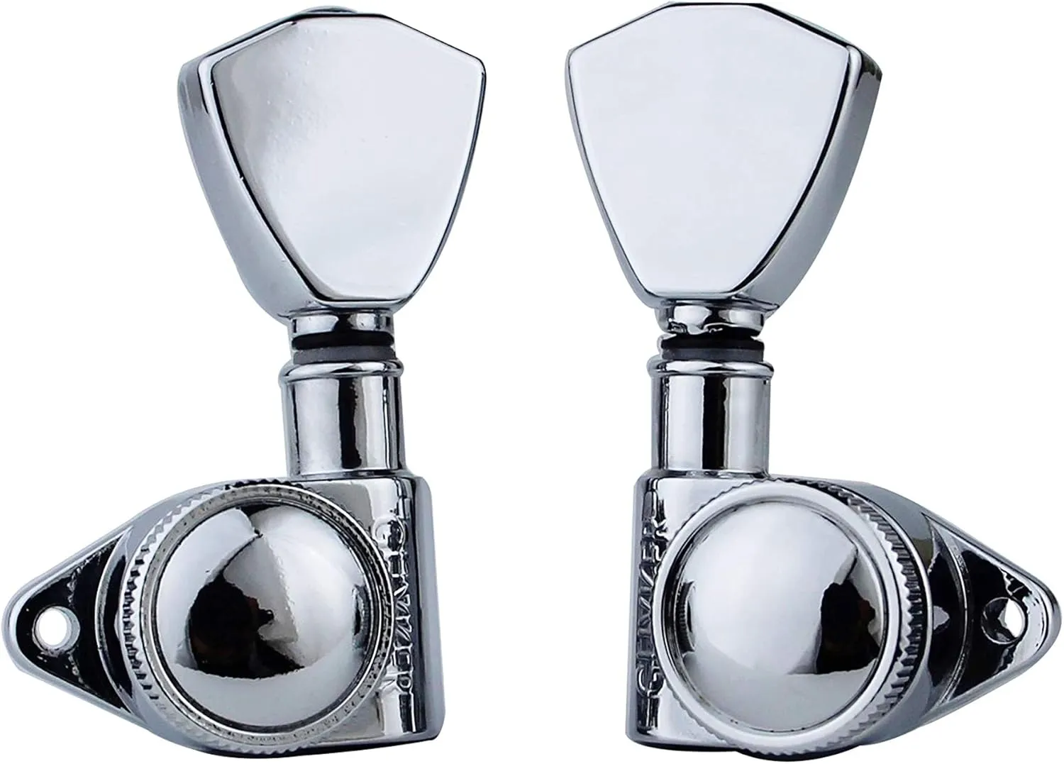Guyker Guitar Locking Tuners (3L   3R Handed) - 1:21 Models Rear Lock String Tuning Key Pegs Machine Head with Trapezium Handle Replacement for Electric, Folk or Acoustic Guitars - Chrome