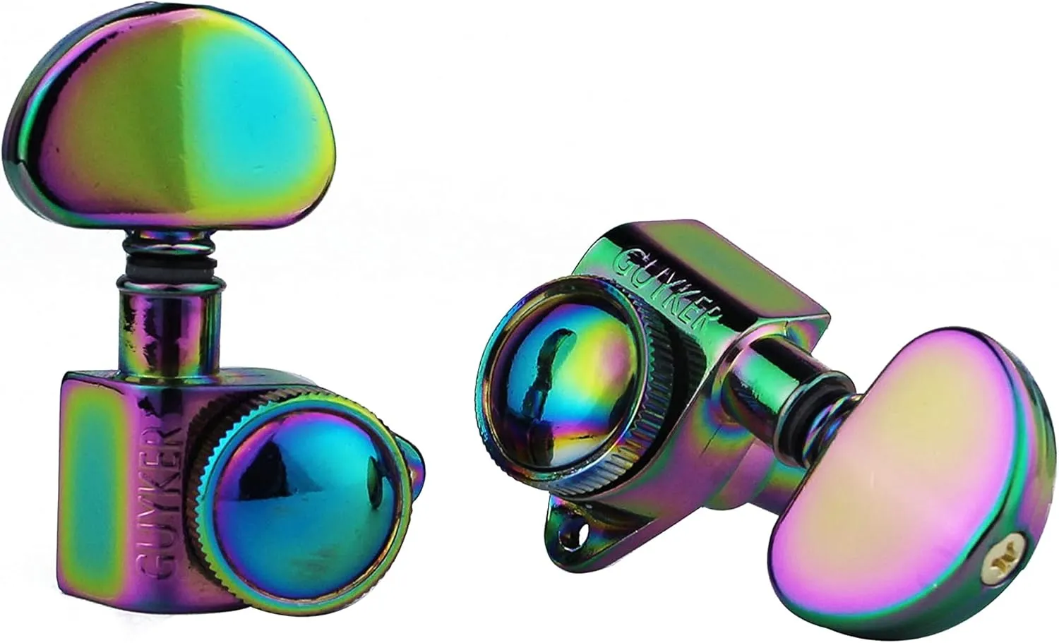 Guyker High End Tuners Roto-Grip Locking Rotomatic 3x3 Lock String Tuning Key Pegs Chameleon Rainbow
