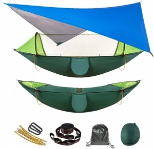 Hammock Camping Hammock with Mosquito Net and Awning Double Hammocks Anti-Rollover Outdoor Portable Hammock for Travel Hiking Camping Swing