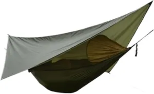 Hammock Canopy Mosquito Net Hammock Set Tent Parachute Cloth Camping Automatic Anti-Mosquito Mosquito Net Hammock Hammocks for Outside(Green)
