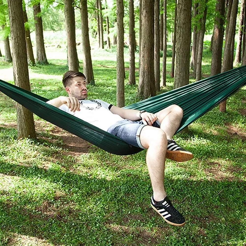 Hammock Mosquito Net Anti-Mosquito Hammock Outdoor Double Parachute Mosquito Net Camping Hiking Trip(ArmyGreen)